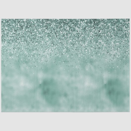 Mint Glam Glitter Tissuepapier (Voorkant)