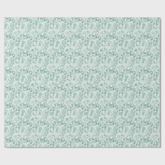 Mint Glam Leopard Print Cadeaupapier (Vlak)