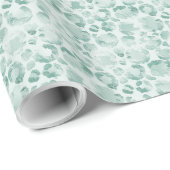 Mint Glam Leopard Print Cadeaupapier (Rol Hoek)