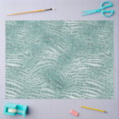 Mint Glitter Glitzy Sparkle Zebra Print Tissuepapier (Craft)