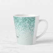 Mint Glitter Sparkle Latte Mok (Rechts)