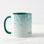 Mint Glitter Sparkle Mok (Links)