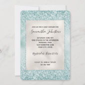 Mint Glitzy Sparkle Glitter Kaart (Voorkant)