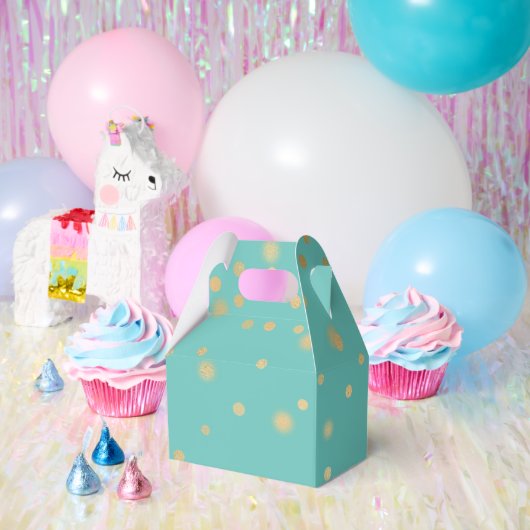 Mint Gold-Confetti Bedankdoosjes (Feest)