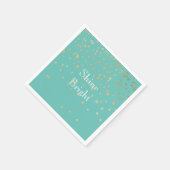 Mint Gold-Confetti Servet (Hoek)
