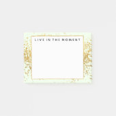 Mint Gold Confetti Stippen Post-it® Notes (Voorkant)