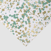 Mint Gold Confetti Tissuepapier (Detail)