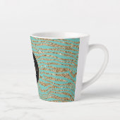Mint Gold Faux Glitter Zebra Print Latte Mok (Rechts)