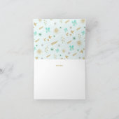 Mint Gold Floral Serez-Vous Ma Carte Bridesmaid (Intérieur)