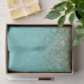 Mint Gold Glam Glitter Bruiloft Tissuepapier (Geschenk)