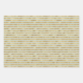 Mint Gold kerstboomstripes Inpakpapier Vel (Voorkant 2)