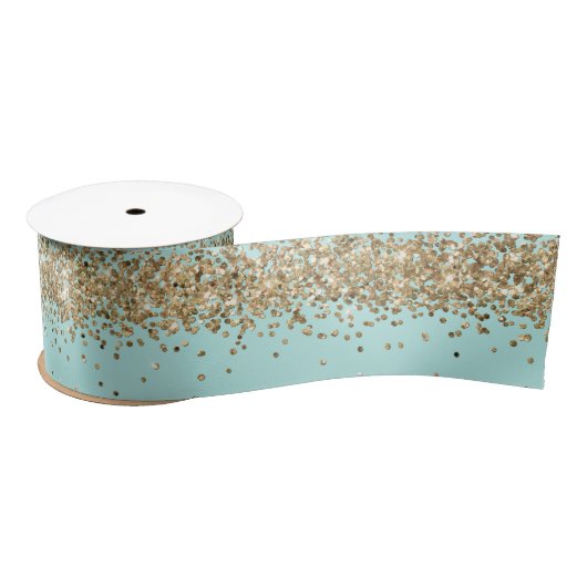Mint Gold Sparkle Glitter Lint (Spoel)