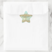 Mint Gold Sparkle Glitter Ster Sticker (Tas)