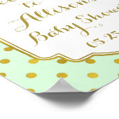 Mint Gold Stippen Aangepast Welkomstteken Poster (Hoek)