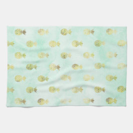 Mint Gold Tropical Pineapple Theedoek