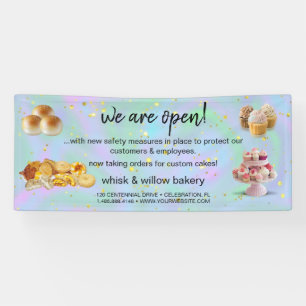 Mint & Gold Whisk Bakkerij Business Heropening bla Spandoek