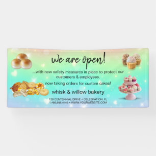 Mint & Gold Whisk Bakkerij Business Heropening gro Spandoek