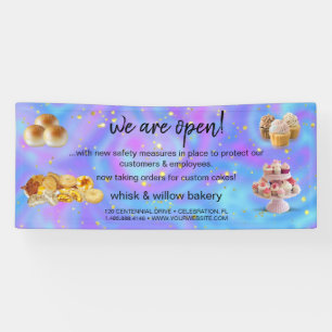 Mint & Gold Whisk Bakkerij Business Heropening paa Spandoek