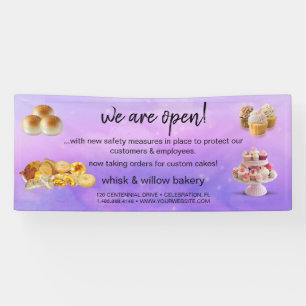 Mint & Gold Whisk Bakkerij Business Heropening paa Spandoek