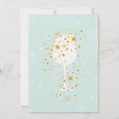 Mint Golden Bubbles et Brunch Shower Invitation (Dos)
