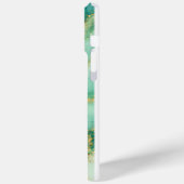 Mint & Goud Marmer Luxe Case-Mate iPhone Case (Achterkant / Links)
