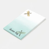 Mint gouden libellen Ombre Post-it® Notes (Schuin)