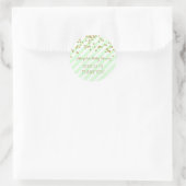 Mint gouden strepen Baby shower gunst Sticker (Tas)
