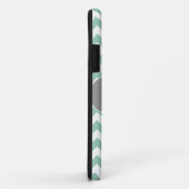 Mint & Gray Trendy Pattern monogram iPhone 5 Case-Mate iPhone Case (Achterkant/rechts)