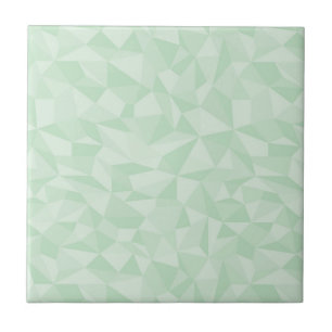 Mint Green Abstrac Mosaic Geometric Pattern Tegeltje