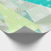 Mint Green Abstract Retro Triangle Arrow Cadeaupapier (Hoek)