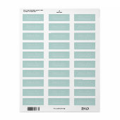 Mint Green-Adresetiketten Etiket (Full Sheet)