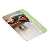 Mint Green Afstuderen Foto aankondiging Magnet Magneet (Rechterzijde)