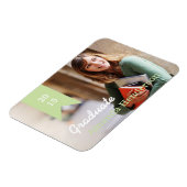 Mint Green Afstuderen Foto aankondiging Magnet Magneet (Linkerzijde)