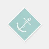 Mint Green Anchor Servet (Hoek)