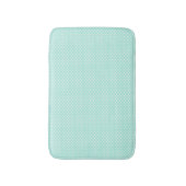 Mint Green and White Polka Dot Bath Mat (Voorkant Verticaal)