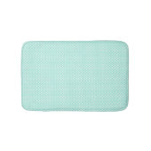 Mint Green and White Polka Dot Bath Mat (Voorkant)