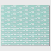Mint Green Arrows Pattern Cadeaupapier (Vlak)