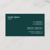 Mint Green Band - Donkergroen Visitekaartje (Achterkant)