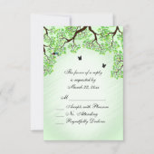 Mint Green Bicycle Theme Wedding RSVP (Voorkant)