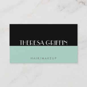 Mint Green/Black Visitekaartje