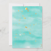 Mint Green Blauwgroen Blue Gold Eiffel Tower Sweet Kaart (Achterkant)