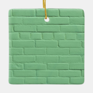 Mint Green Brick Wall Keramisch Ornament