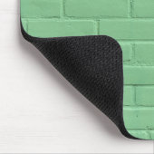 Mint Green Brick Wall Muismat (Hoek)