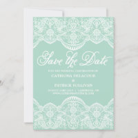 Mint Green  Brocade Lace Wedding