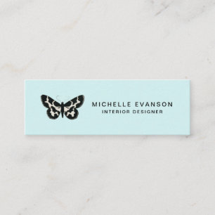 Mint Green Butterfly Logo Mini Visitekaartje
