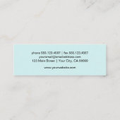 Mint Green Butterfly Logo Mini Visitekaartje (Achterkant)