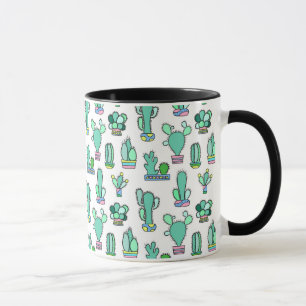 Mint Green Cactus & Succulent Plant Pattern Mok