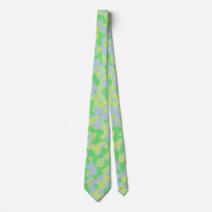 Mint Green Camouflage in Lichte Olijf en Zacht Gri Stropdas