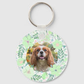 Mint Green Cavalier King Charles Spaniel Custom Sleutelhanger (Achterkant)