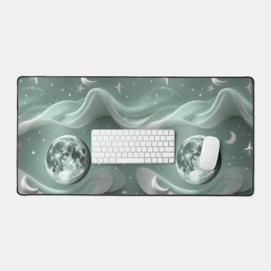 Mint Green Celestial Moon Calm Vibes (Clavier et souris)